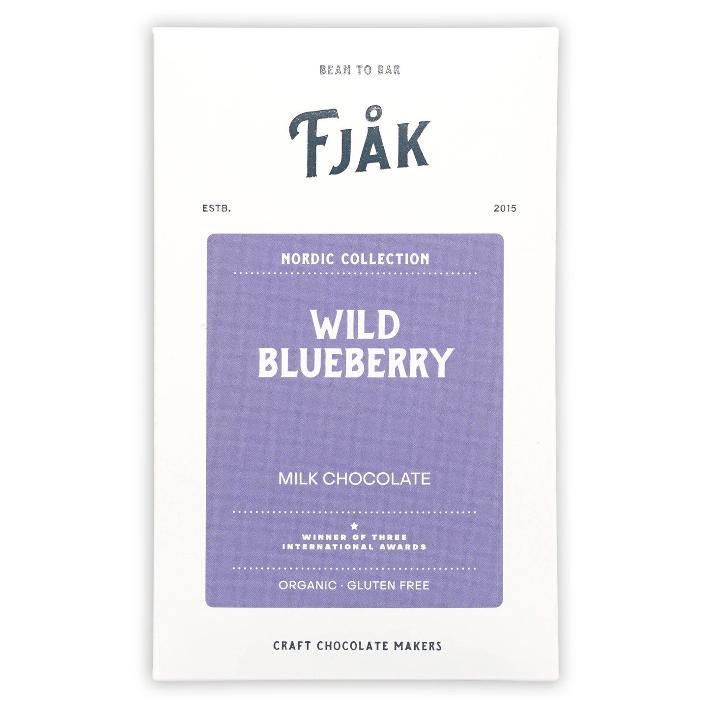 Fjåk Milk Chocolate Bar w/ Blueberry 50% (Nordic Series)