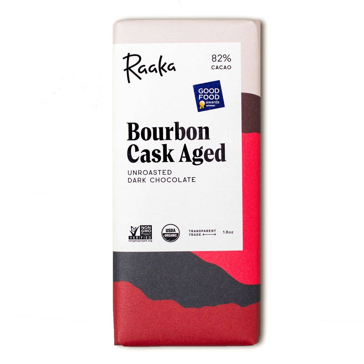 Bourbon Cask Aged Chocolate Bar, 82% Cacao