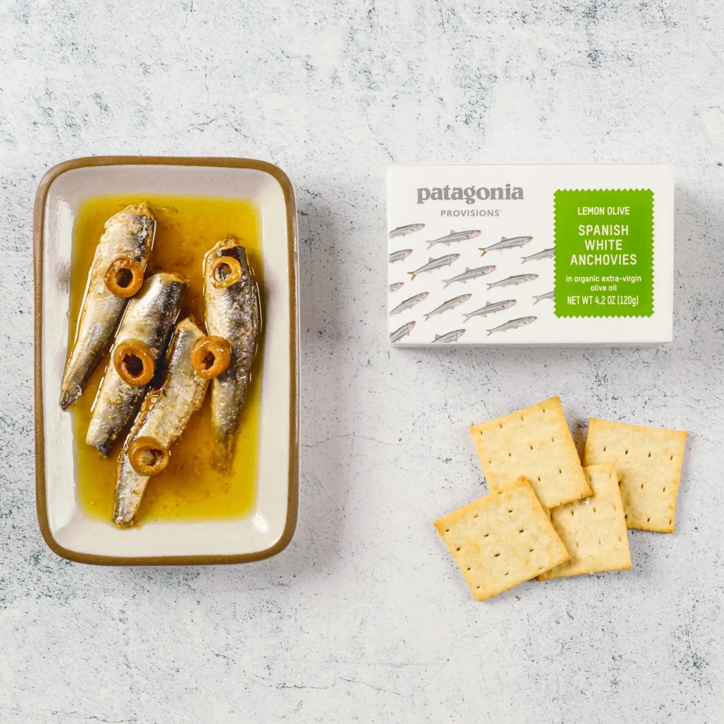 Lemon Olive Spanish White Anchovies Tinned Fish