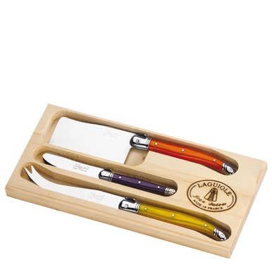 Jean Dubost 3 pc. Cheese Set in Fruity Multicolor