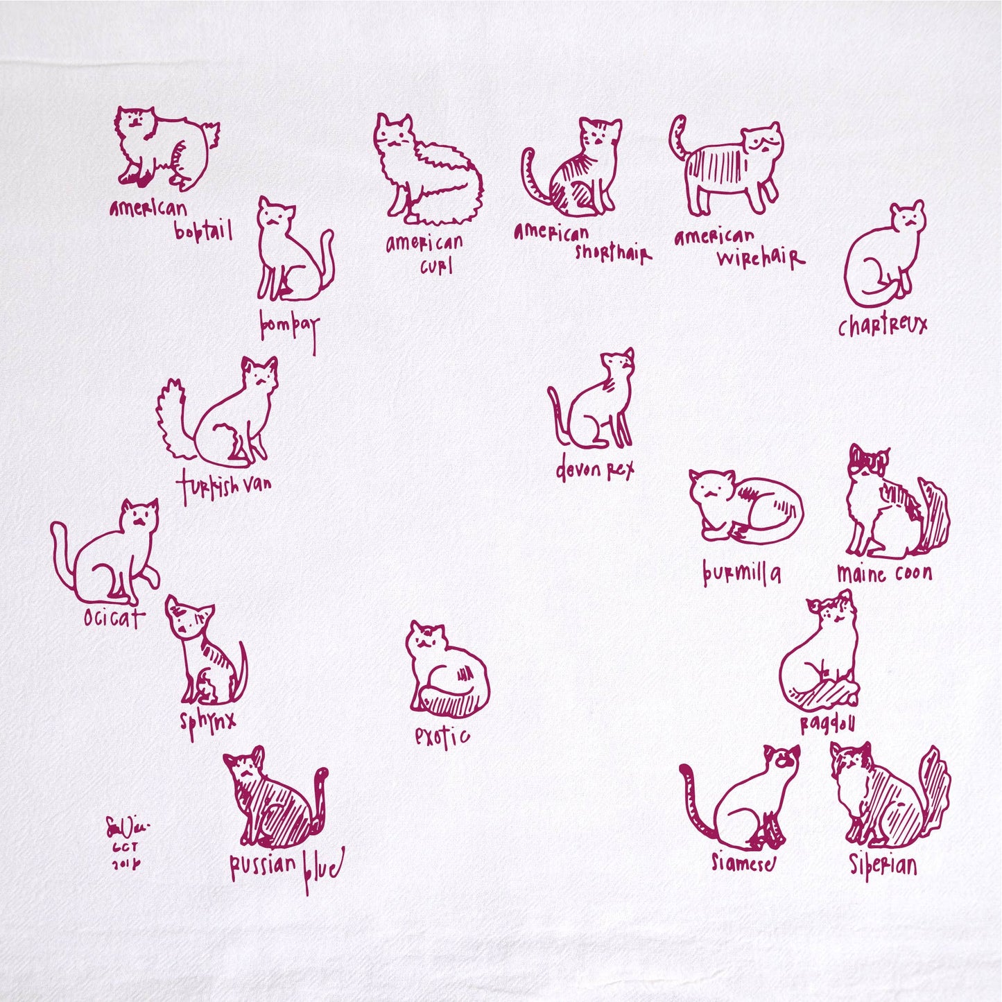 Cats Tea Towel