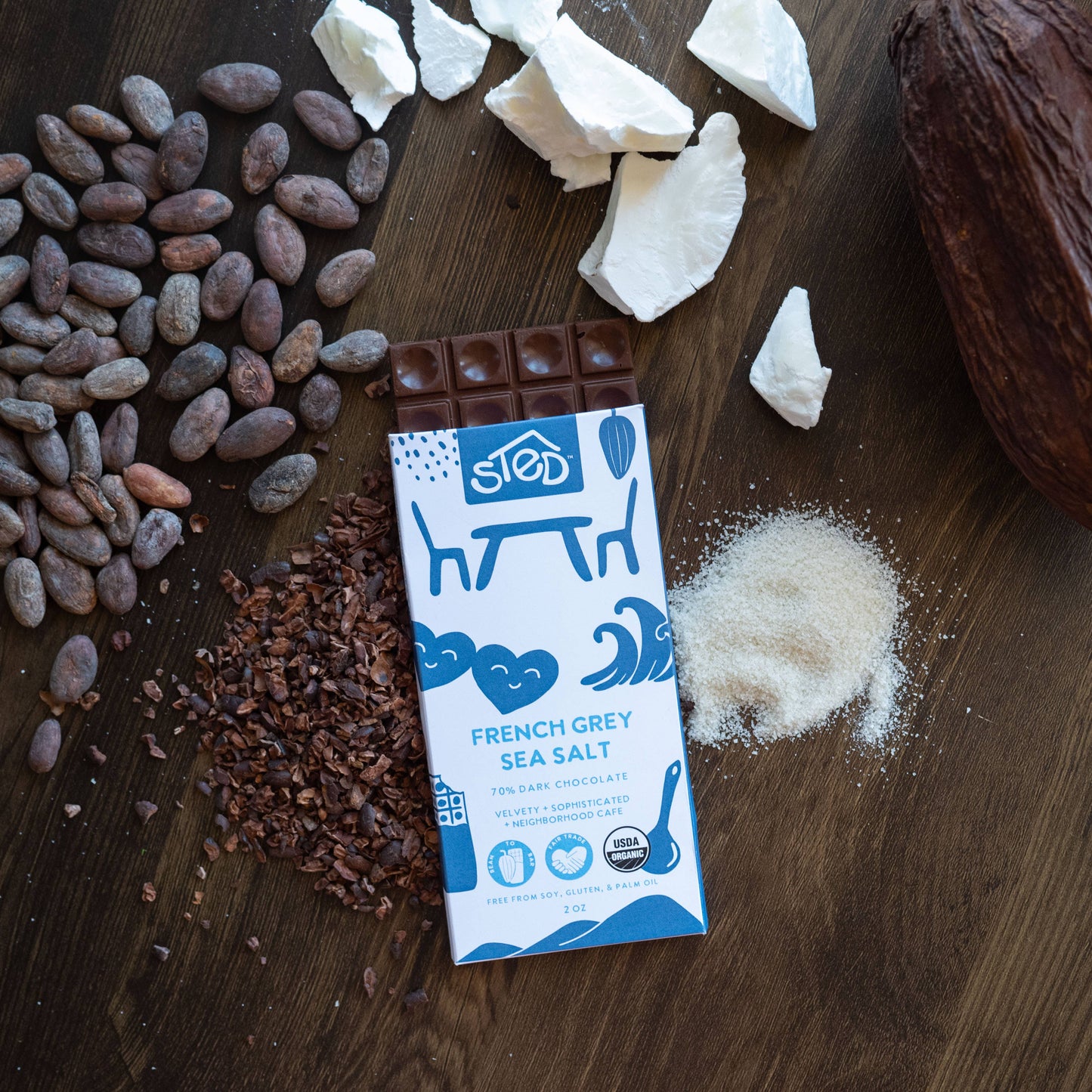 French Grey Sea Salt Chocolate Bar