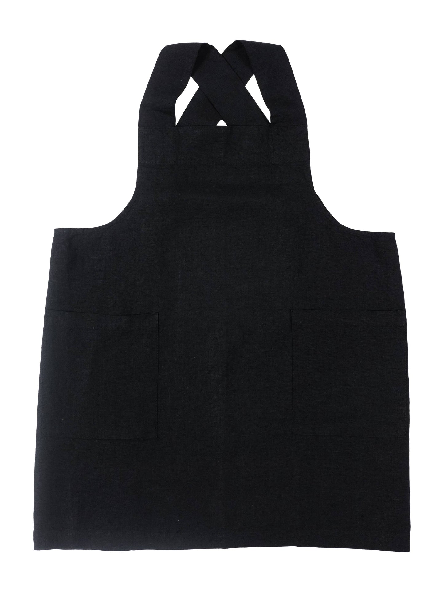 Firenze Stone Washed Linen  Cross Back Smock Apron