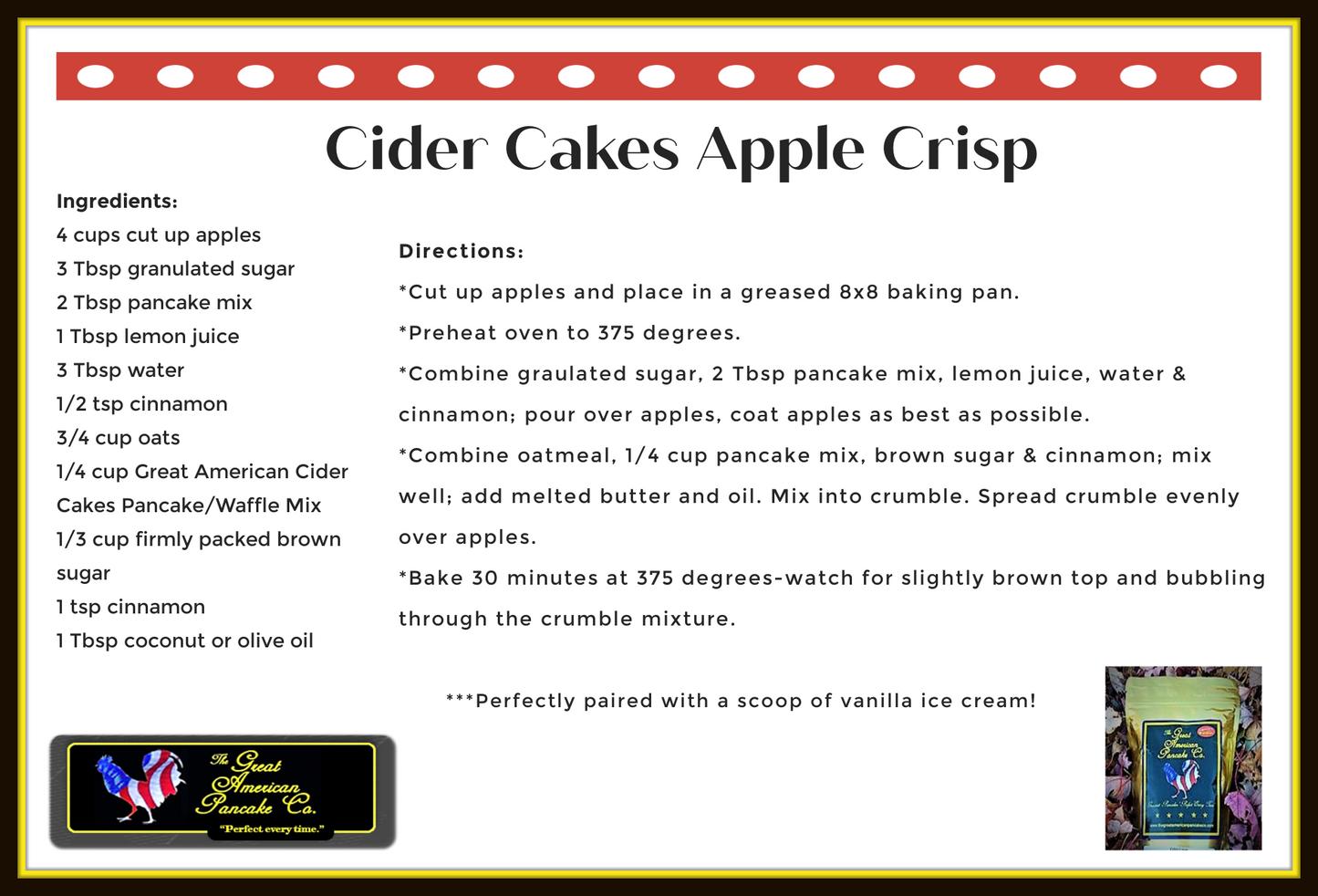 Cider Cakes Gourmet Pancake & Waffle Mix