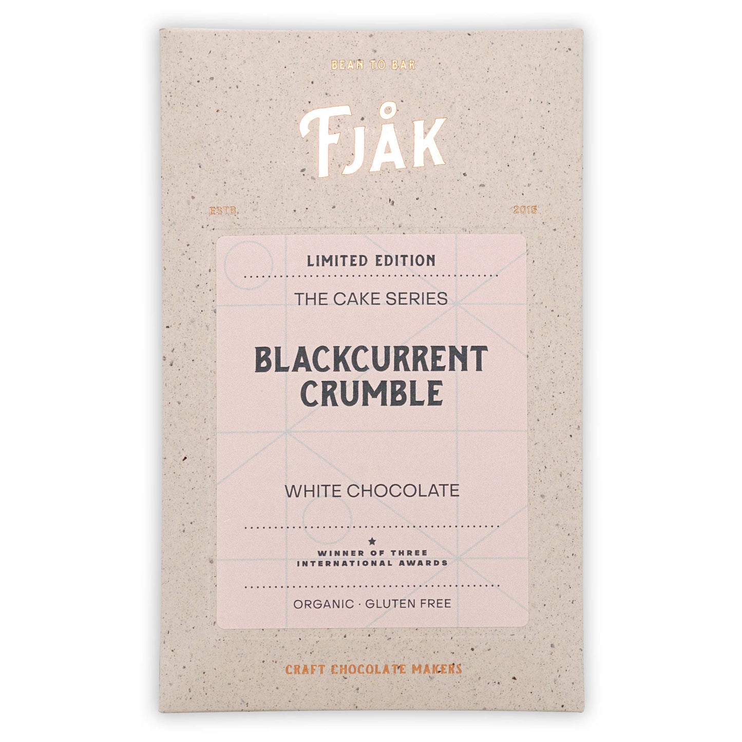 Fjåk White Chocolate Blackcurrant Crumble (Cake Series)