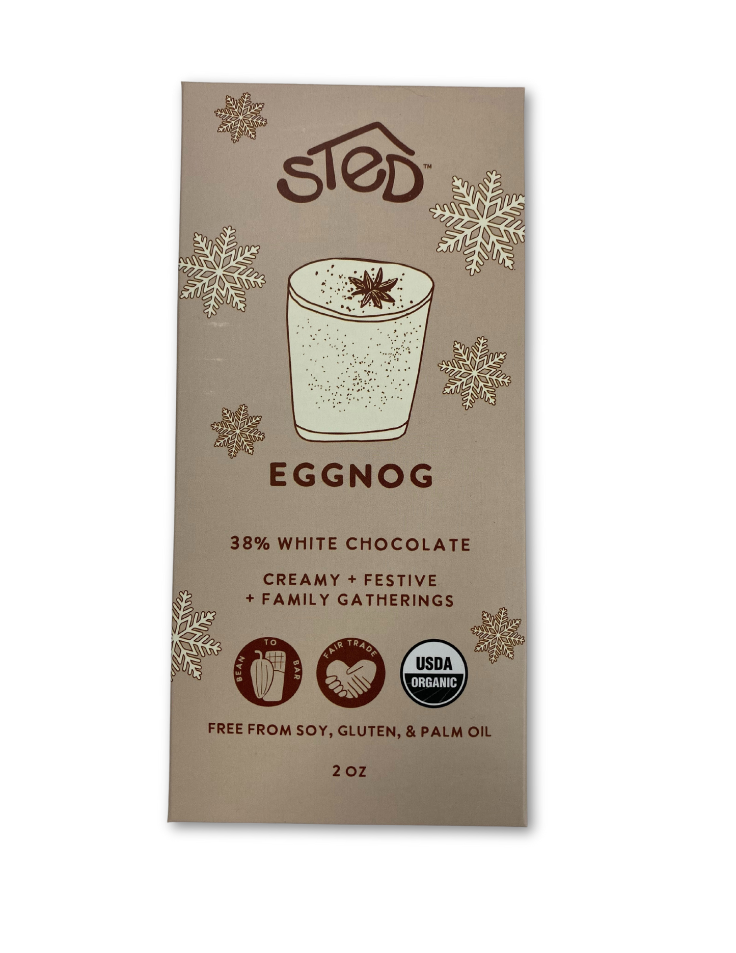 Eggnog White Chocolate Bar - Seasonal