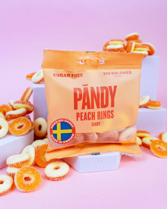 Pandy Swedish Candy Sour Peach Rings, 1.8oz